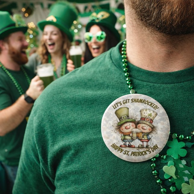 Festive St. Patrick’s Day Characters  6 Cm Round Badge (Creator Uploaded)
