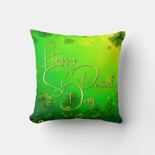 Festive St. Patrick’s Day Greetings Cushion