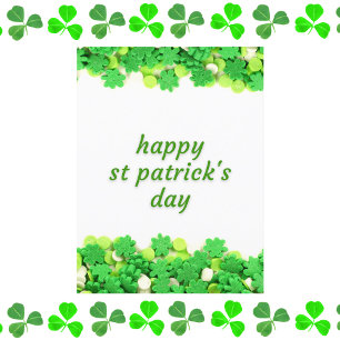 Festive St. Patrick’s Day Shamrock Postcard