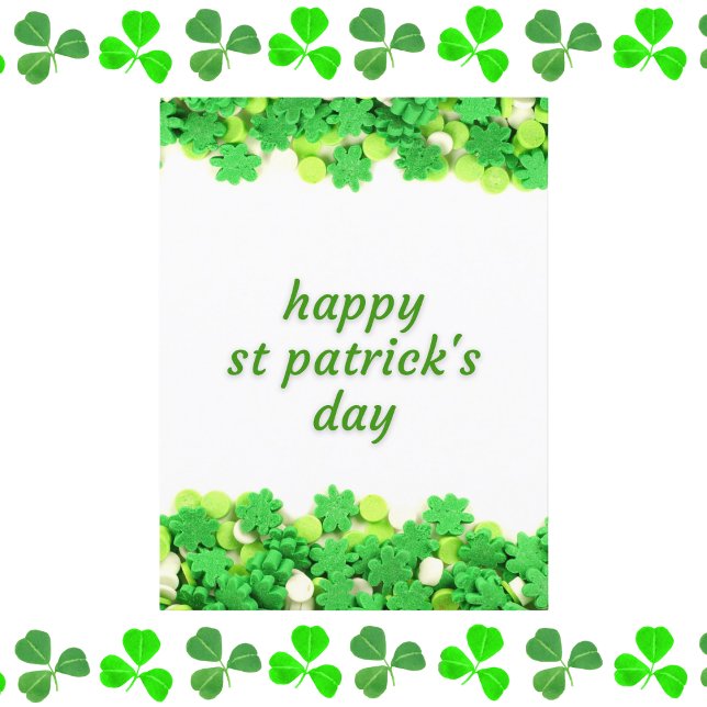 Festive St. Patrick’s Day Shamrock Postcard (Creator Uploaded)