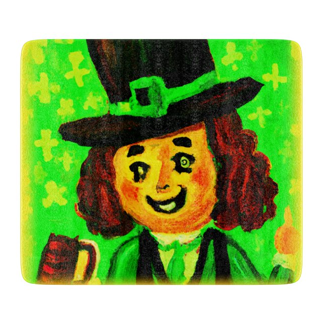 Festive St. Patrick's Day. Buy Now Cutting Board (Front)