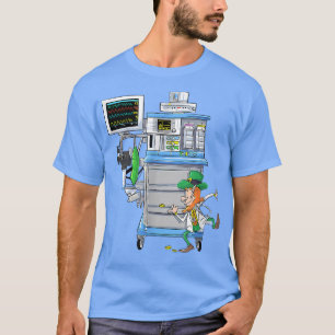 Festive St Patricks Day Leprechaun Anaesthesia Mac T-Shirt