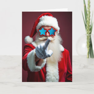 Festive Star Glasses Pointing Card