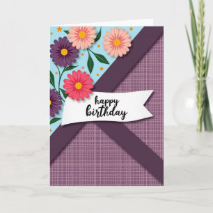 Festive Starry Birthday Card