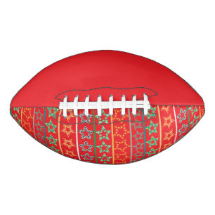 Festive stars red football