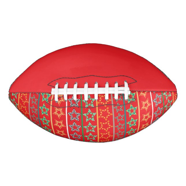 Festive stars red football (Front)