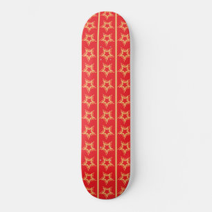 festive stars red Skateboard