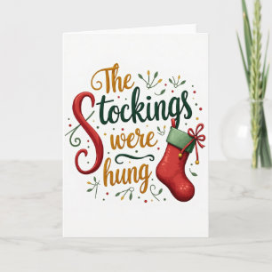 Festive Stocking Art Card