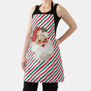 Festive Stripe Red Green From Santa Gift Apron