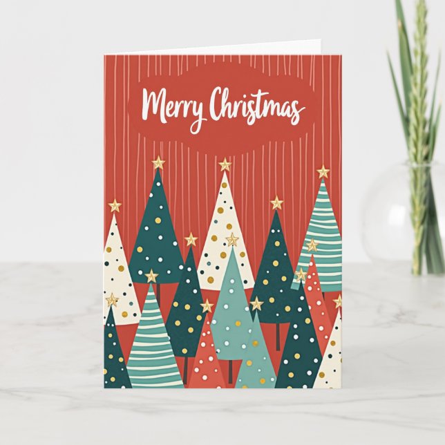 Festive Stylised Forest Card (Front)