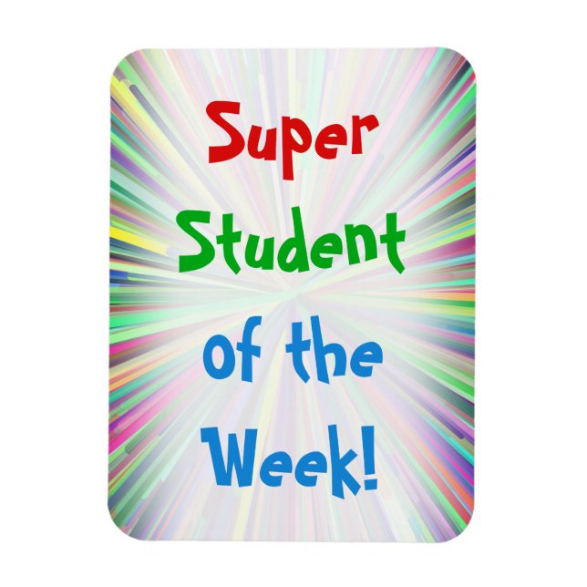 Festive "Super Student of the Week!" Magnet (Vertical)
