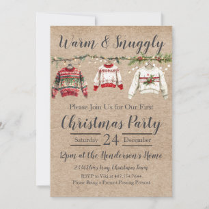 Festive Sweater Christmas Party Invitation