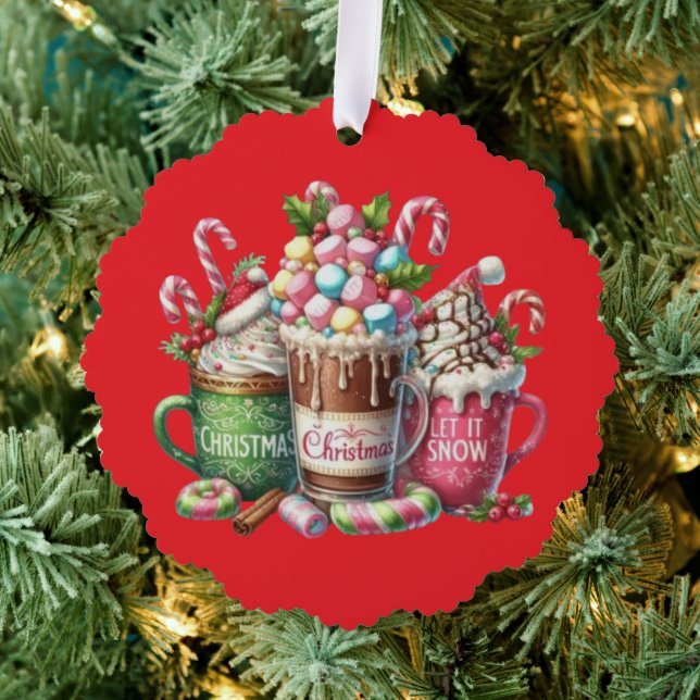 Festive Sweets & Cosy Drinks:  Tree Decoration Card (Insitu (Tree))