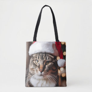 Festive Tabby Tote Bag