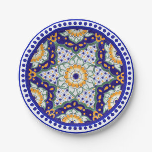 Festive Talavera Two Paper Plate