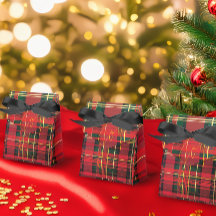 Festive Tartan Red & Green Gold 'Joy' 