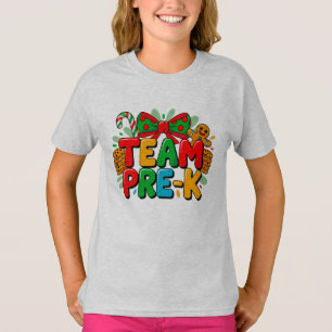 Festive Team Pre-K Christmas T-Shirt