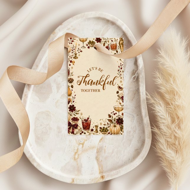 Festive Thanksgiving Cocktail Party Gift Tags (Creator Uploaded)
