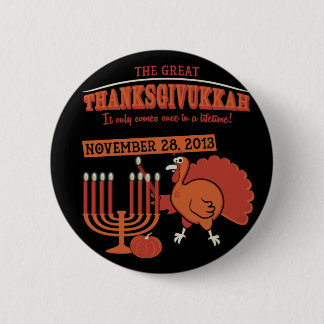 Festive 'Thanksgivukkah' 6 Cm Round Badge