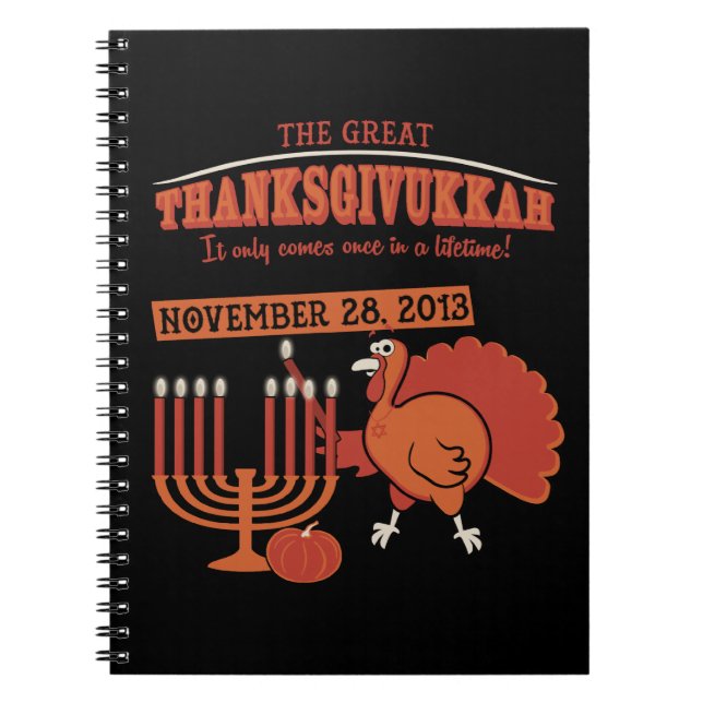 Festive 'Thanksgivukkah' Notebook (Front)