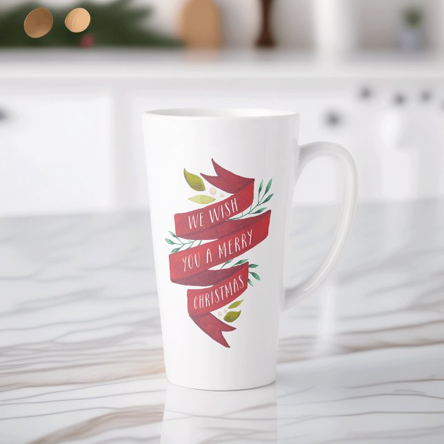 Festive Tidings Christmas Holiday Latte Mug (Creator Uploaded)