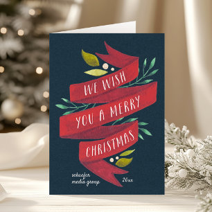 Festive Tidings   Folded Corporate Holiday Card