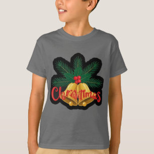 "Festive Tree: Bows & Bells Christmas Design" T-Shirt