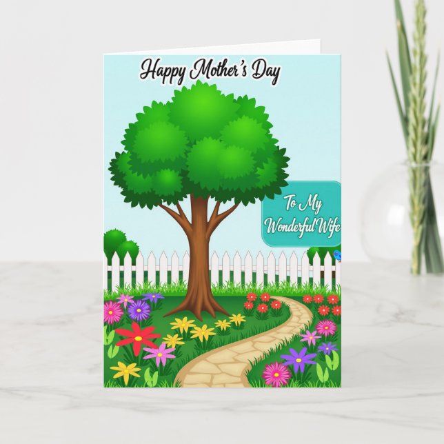 Festive Tree Mothers Day Card (Front)
