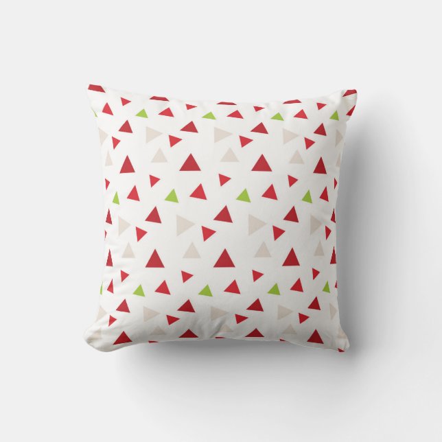 Festive Triangles Pattern Cushion (Front)