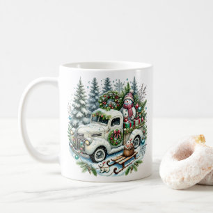 Festive Truck Vintage Christmas Delivery Coffee Mug