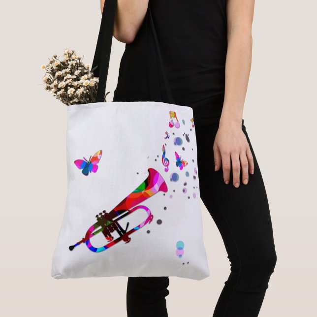 Festive Trumpet Tote Bag (Close Up)