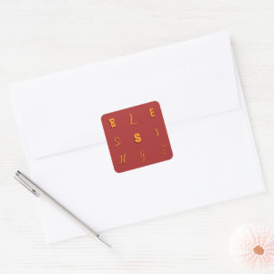 Festive Type "Blessings" Red Envelope Seal