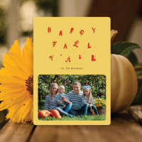 Festive Type Gold Photo Happy Fall Y'all
