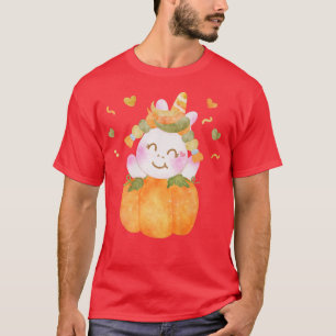 Festive Unicorn Halloween Clothing Fall Autumn pum T-Shirt