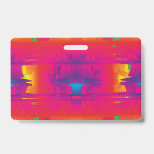 Festive Vibrant Colour Indian Pattern  ID Badge
