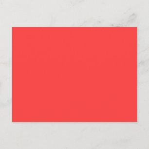 Festive Vibrant Coral Background Colour Postcard
