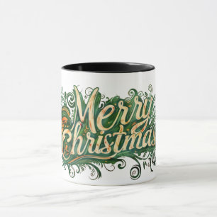 Festive vibrant Merry Christmas illustration Mug