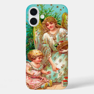 Festive vintage Christmas Angel iPhone 16 Plus Case