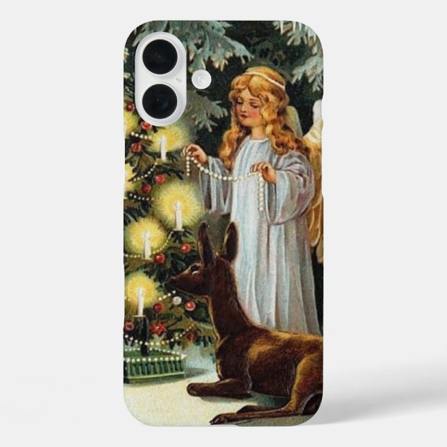 Festive Vintage Christmas Angel Case-Mate iPhone Case (Back)