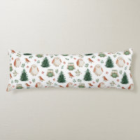 Festive Vintage Christmas Bird Woodland Pattern