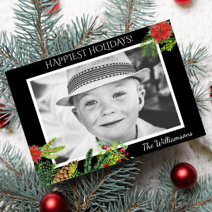 Festive Vintage Christmas Botanicals Holiday Photo