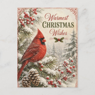 Festive Vintage Christmas Greeting Card