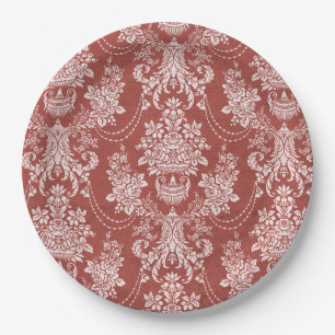 Festive Vintage Christmas Party Paper Plate