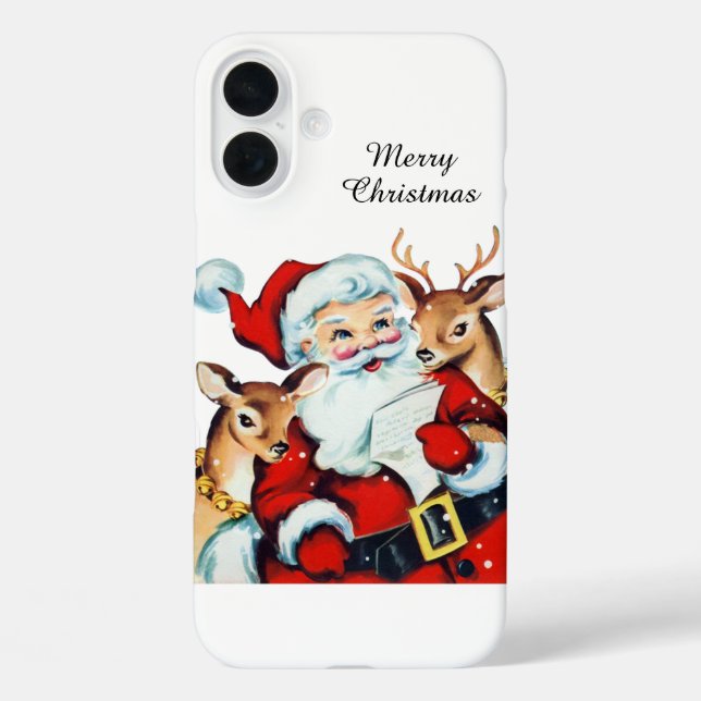 Festive vintage Christmas Santa  Case-Mate iPhone Case (Back)