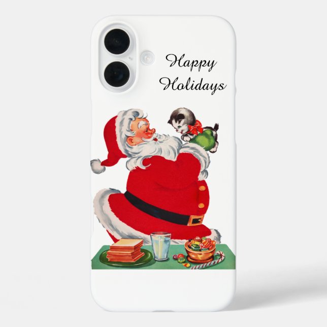 Festive vintage Christmas Santa  Case-Mate iPhone Case (Back)