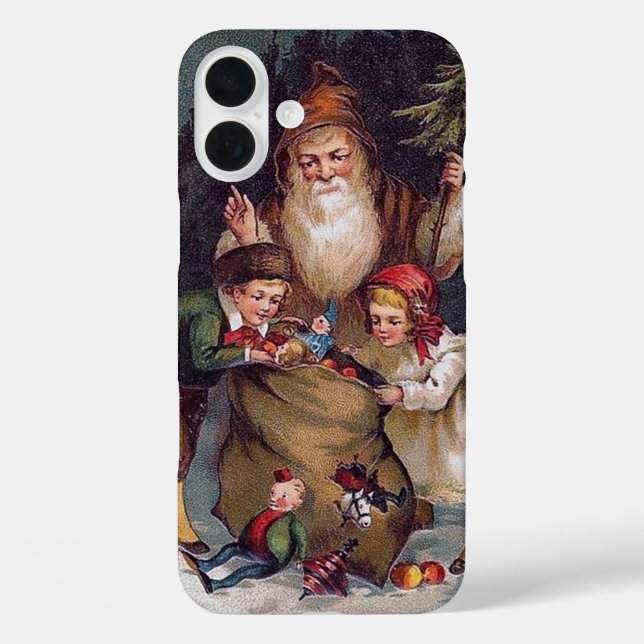 Festive vintage Christmas Santa  Case-Mate iPhone Case (Back)