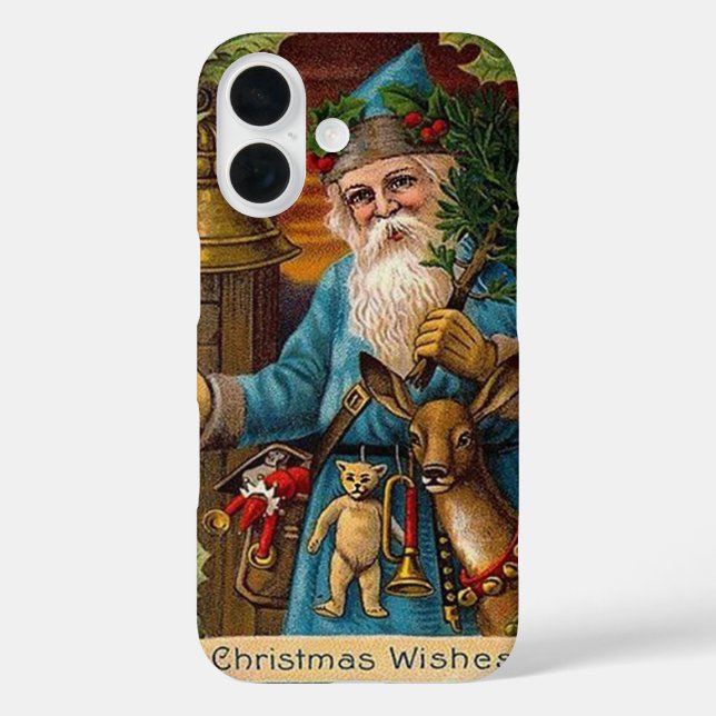 Festive vintage Christmas Santa Case-Mate iPhone Case (Back)