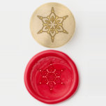 FESTIVE vintage look christmas large snowflake  Wax Seal Stamp<br><div class="desc">by kat massard >>> www.simplysweetpaperie.com <<<
A cute snowflake wax seal stamp for your holiday post - personalised with a greeting and your name</div>