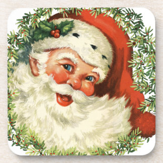 Festive Vintage Santa Coaster