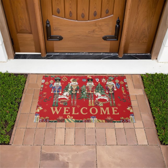 Festive Vintage The Nutcracker Christmas Welcome  Doormat (Outdoor)